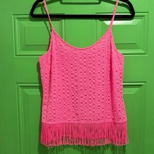 Lilly Pulitzer Pink Fringe Camisole